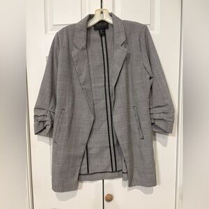 Rachel Zoe Gray Plaid Blazer